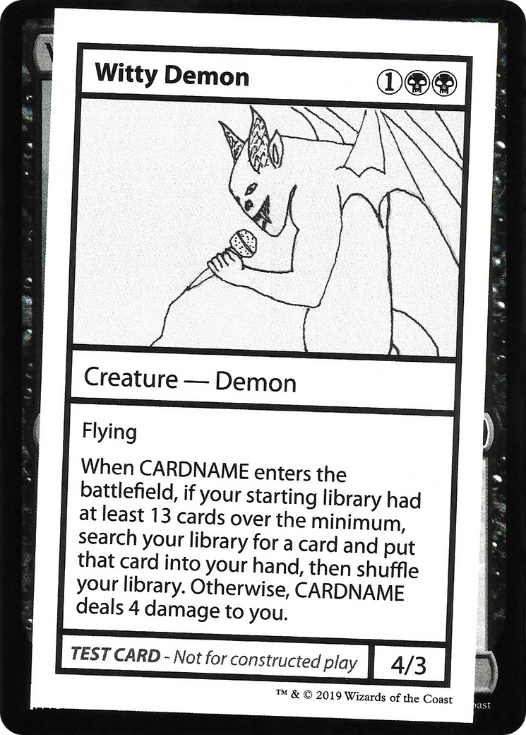 Image of Witty Demon (No PW Symbol) (CMB1-) - Mystery Booster Playtest Cards 2021