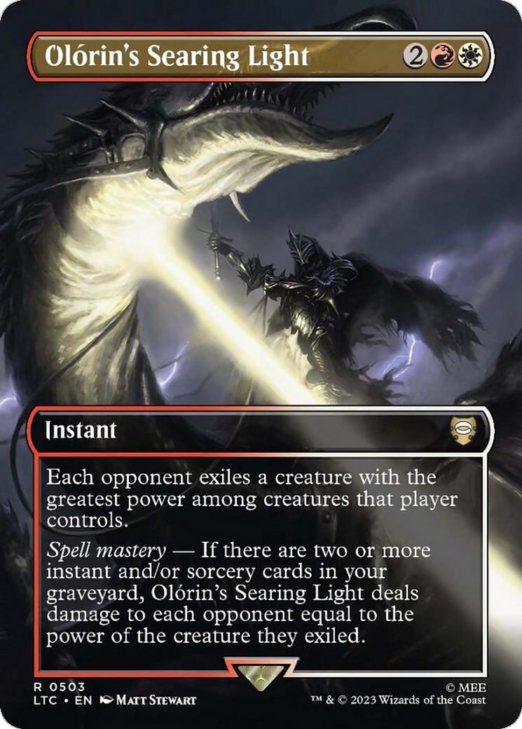 Image of Olorin's Searing Light (Borderless) (LTC-503) - Tales of Middle-earth Commander (Borderless) Foil