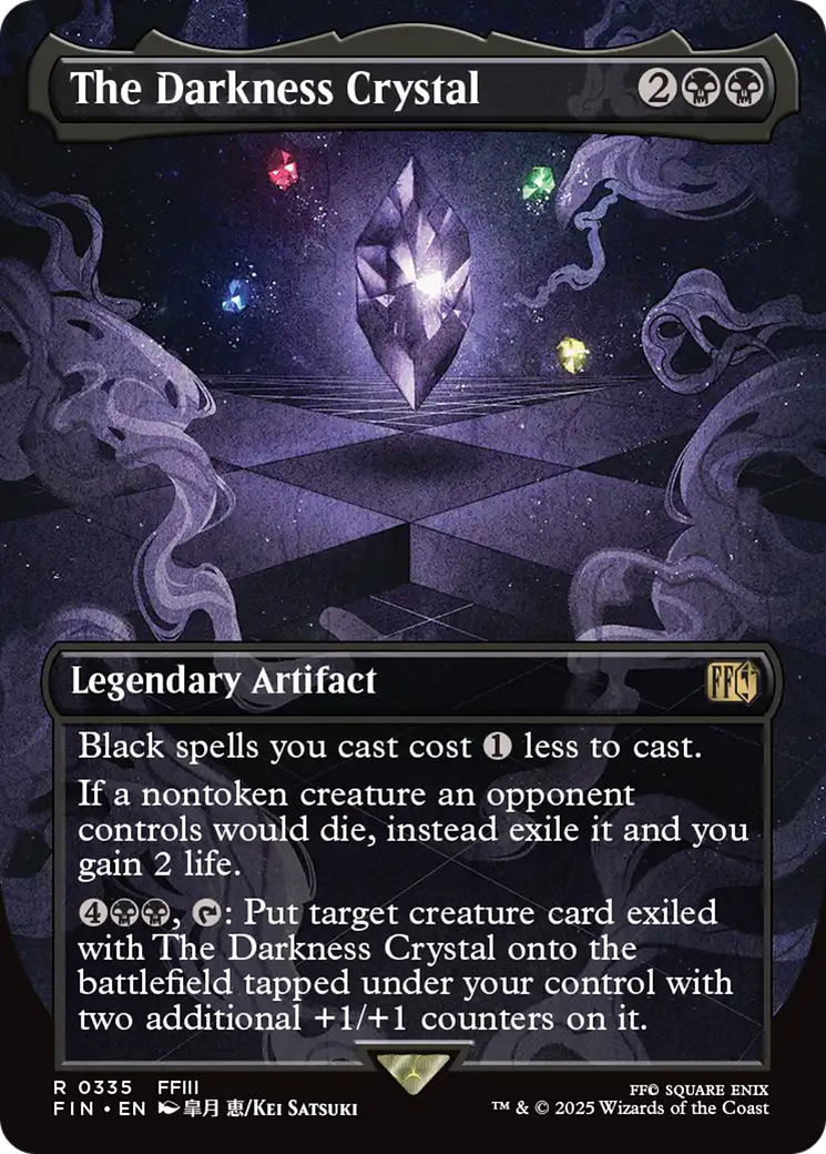 Image of The Darkness Crystal (Borderless) (FIN-335) - FINAL FANTASY (Borderless) Foil