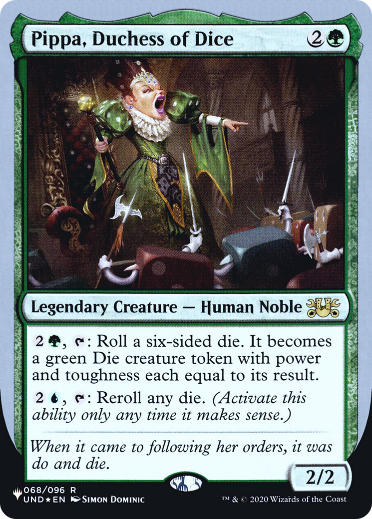 Image of Pippa, Duchess of Dice (LIST-068/096) - The List (Unfinity Foil Edition) Foil