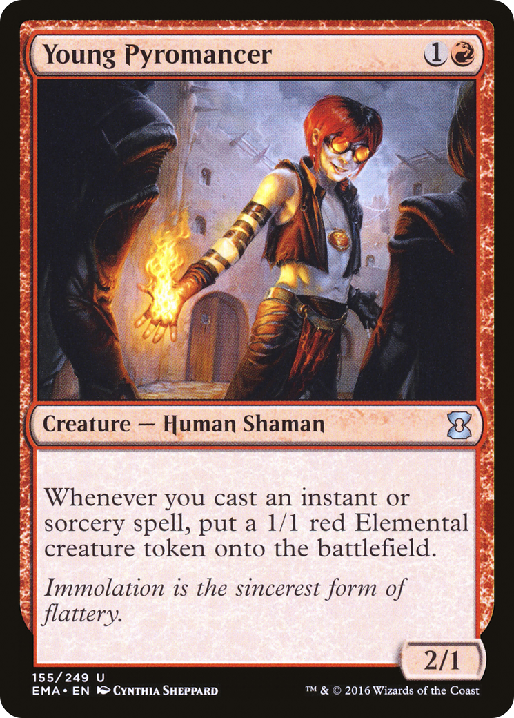 Image of Young Pyromancer (EMA-155) - Eternal Masters Foil