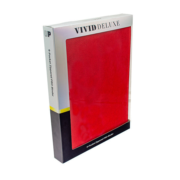 Image of Binder: PRO 9-Pocket Zippered Vivid Deluxe- Red