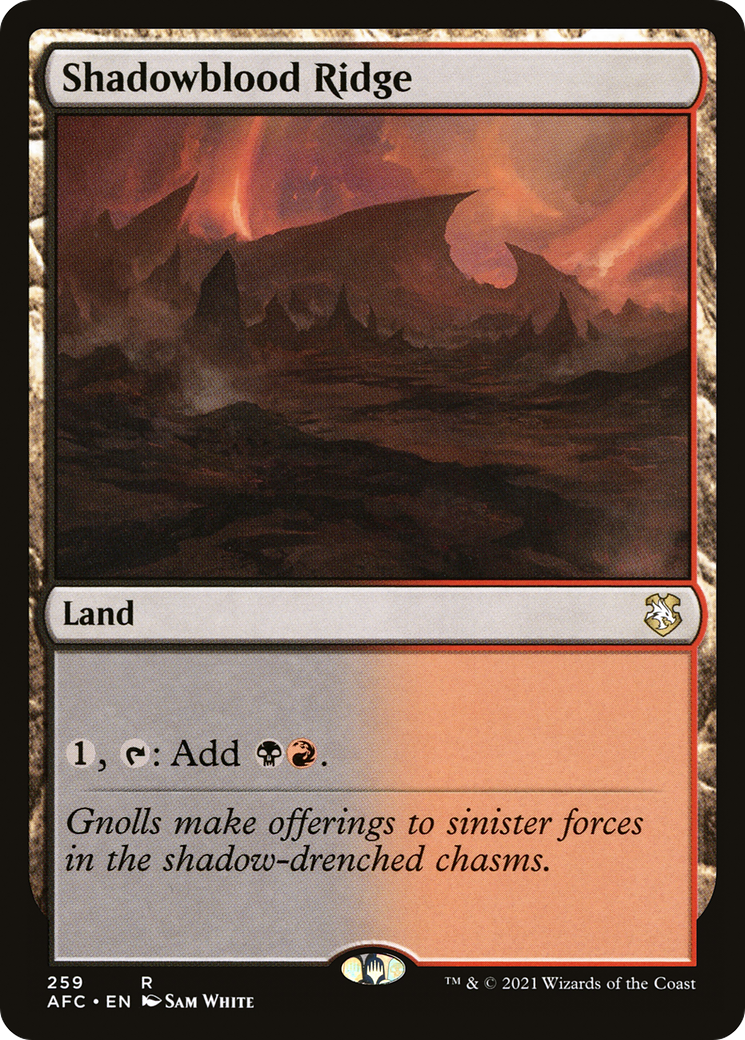 Image of Shadowblood Ridge (AFC-259) - Forgotten Realms Commander