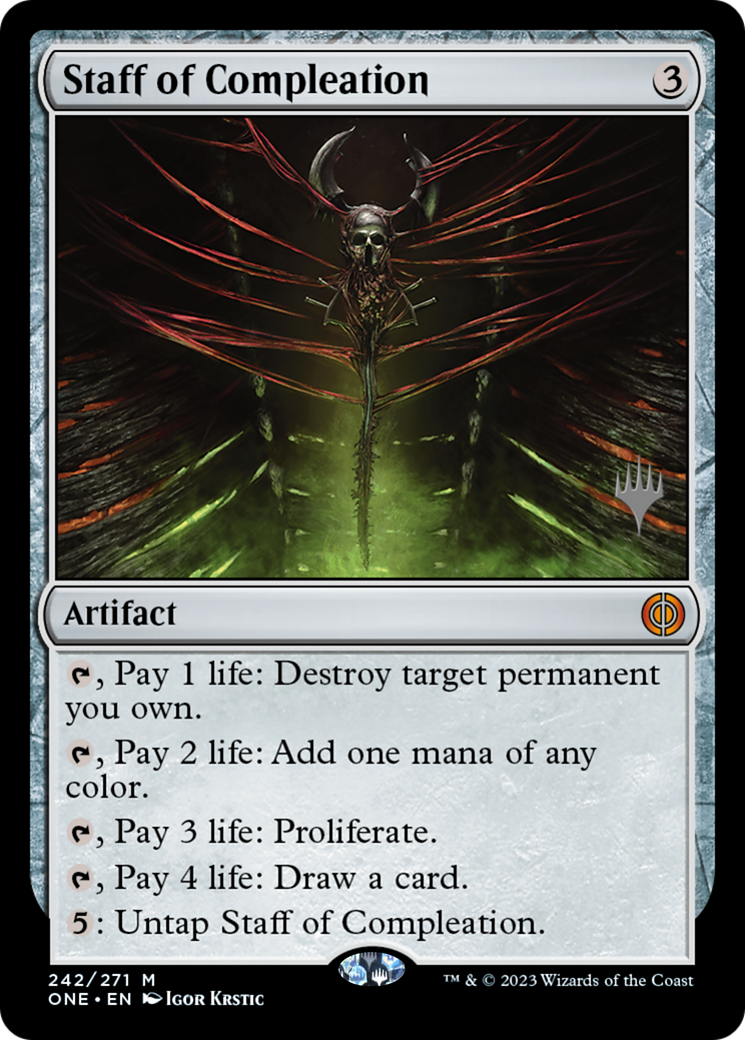 Image of Staff of Compleation (PPONE-242) - Phyrexia: All Will Be One Promos