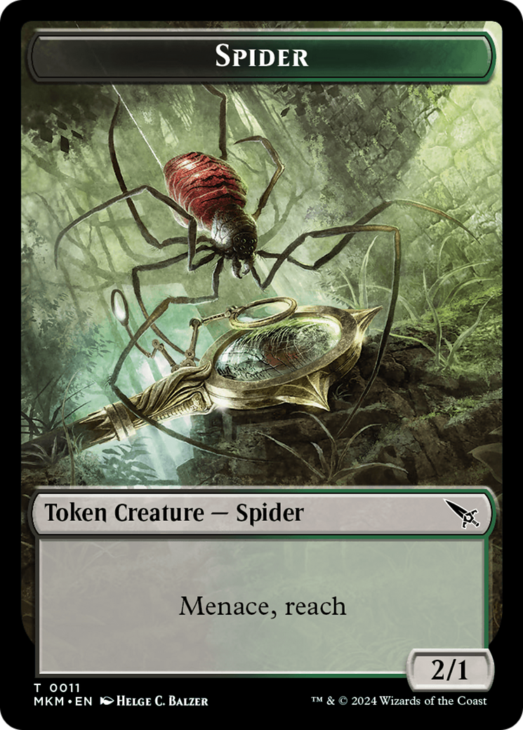 Image of Spider (TMKM-011) - Murders at Karlov Manor Tokens