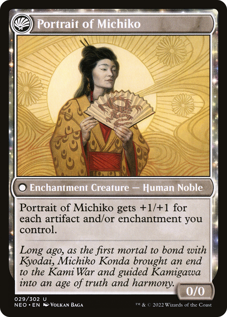 Image of Michiko's Reign of Truth (NEO-029) - Kamigawa: Neon Dynasty: (fandfc, enchantment)
