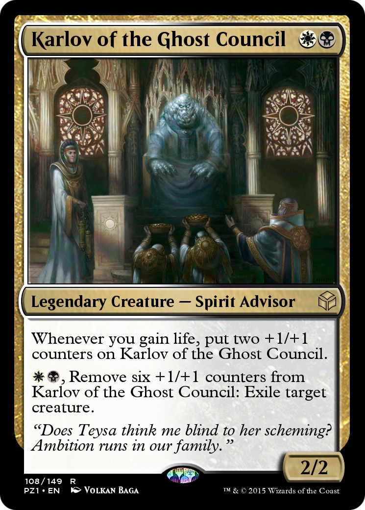 Image of Karlov of the Ghost Council (PZ1-108) - Legendary Cube Prize Pack Foil