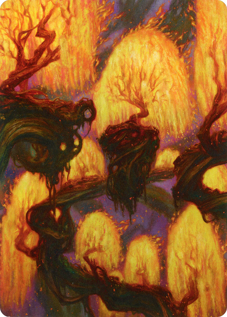 Image of Grove of the Burnwillows // Grove of the Burnwillows (AZNR-034) - Zendikar Rising Art Series (Borderless) Foil