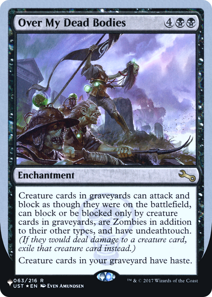 Image of Over My Dead Bodies (LIST-063/216) - The List (Unfinity Foil Edition) Foil