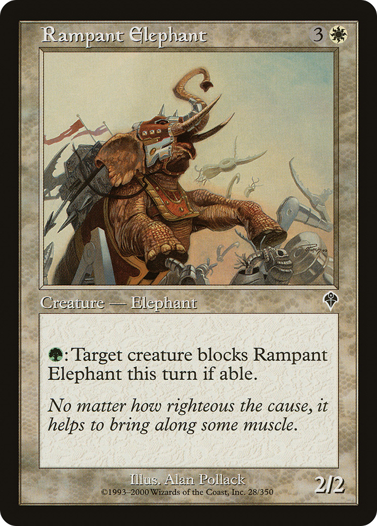 Image of Rampant Elephant (INV-028) - Invasion Foil