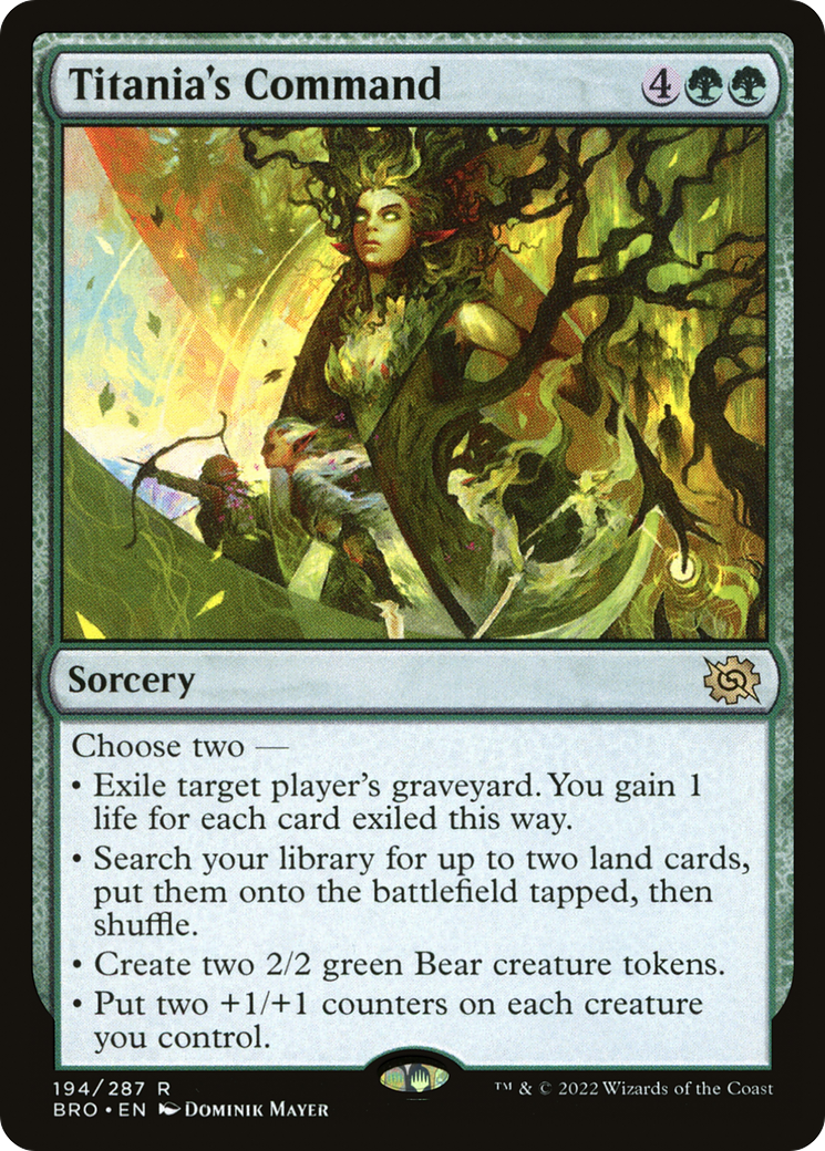 Image of Titania's Command (BRO-194) - The Brothers' War Foil