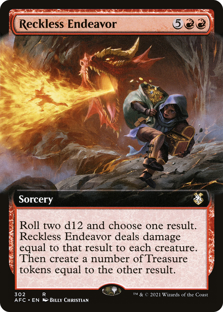 Image of Reckless Endeavor (Extended Art) (AFC-302) - Forgotten Realms Commander: (Extended Art)