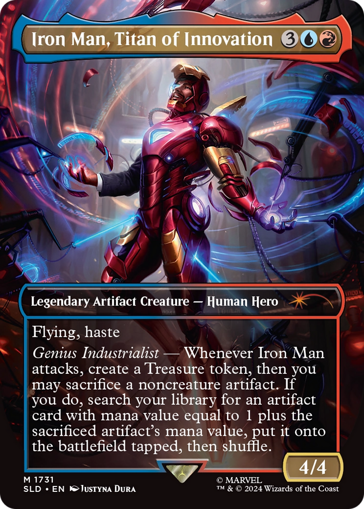 Image of Iron Man, Titan of Innovation (SLD-1731) - Secret Lair Drop (Borderless) Foil