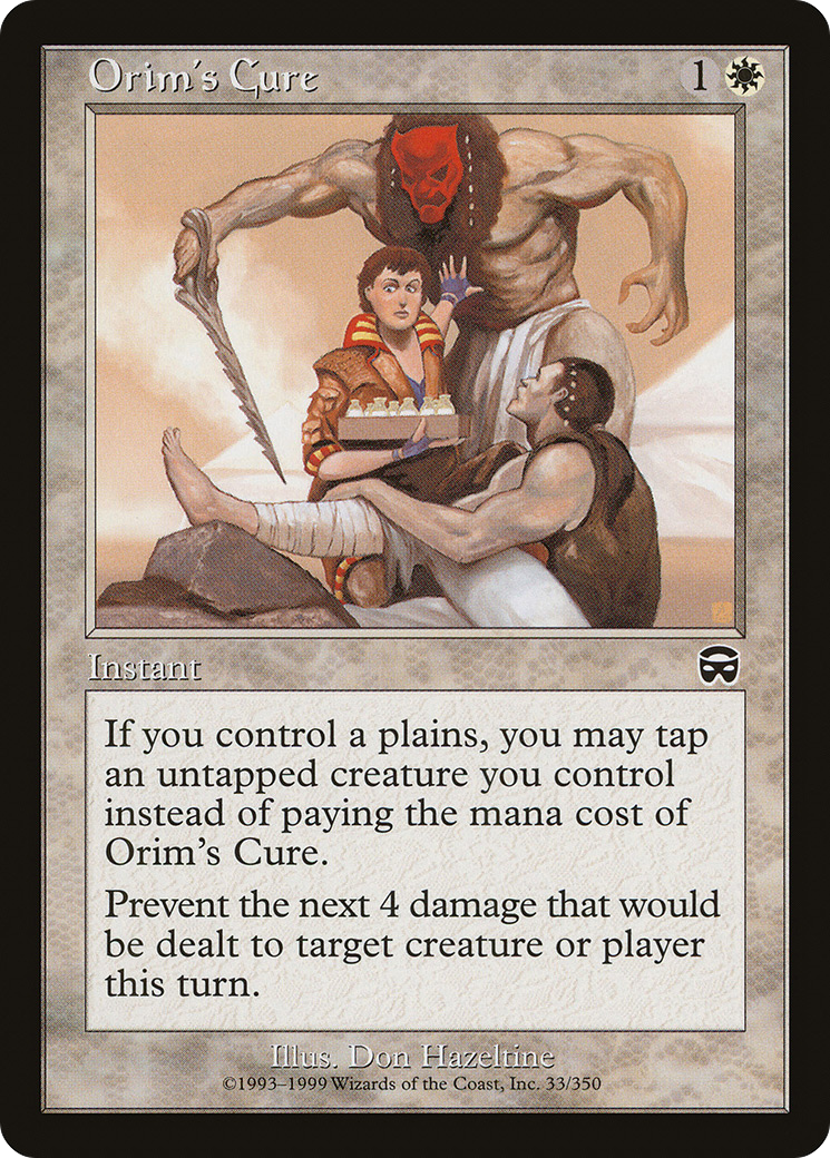 Image of Orim's Cure (MMQ-033) - Mercadian Masques