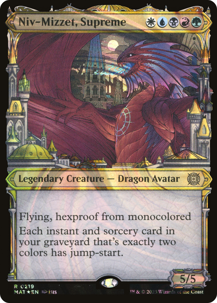 Image of Niv-Mizzet, Supreme (Halo Foil) (MAT-219) - March of the Machine: The Aftermath: (Showcase) Foil