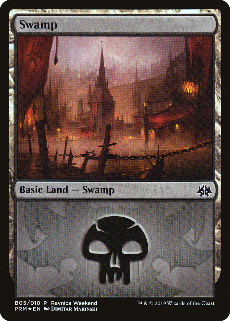 Image of Swamp - Rakdos (B05) (LARP-B05) - RNA Ravnica Weekend Foil