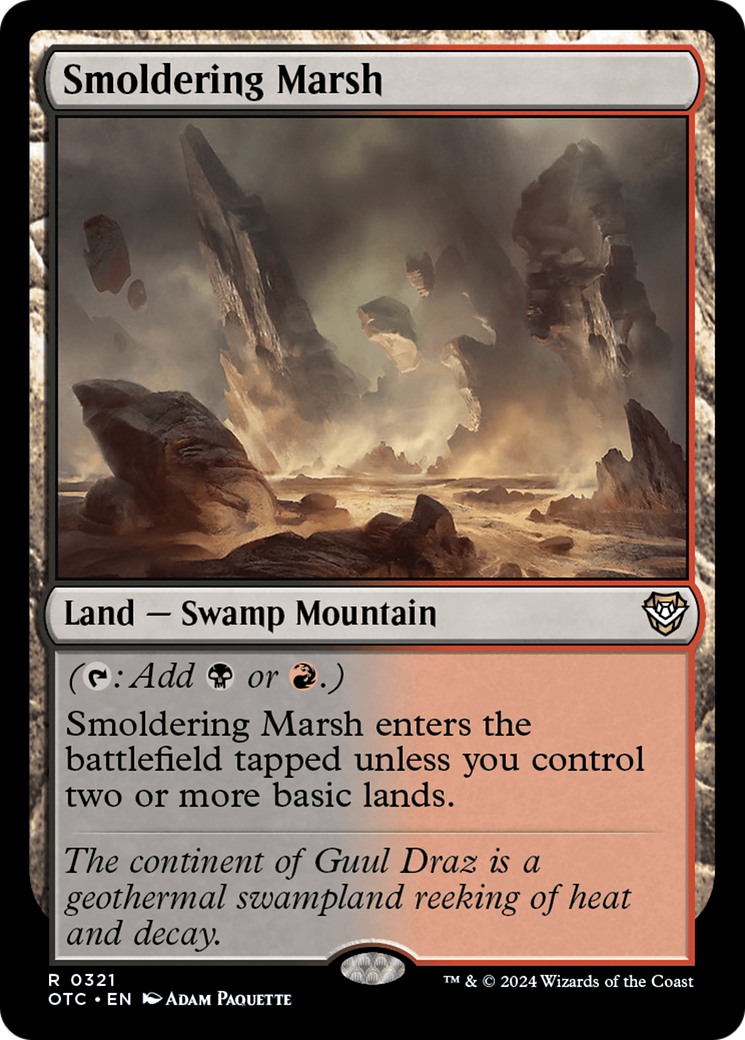 Image of Smoldering Marsh (OTC-321) - Outlaws of Thunder Junction Commander