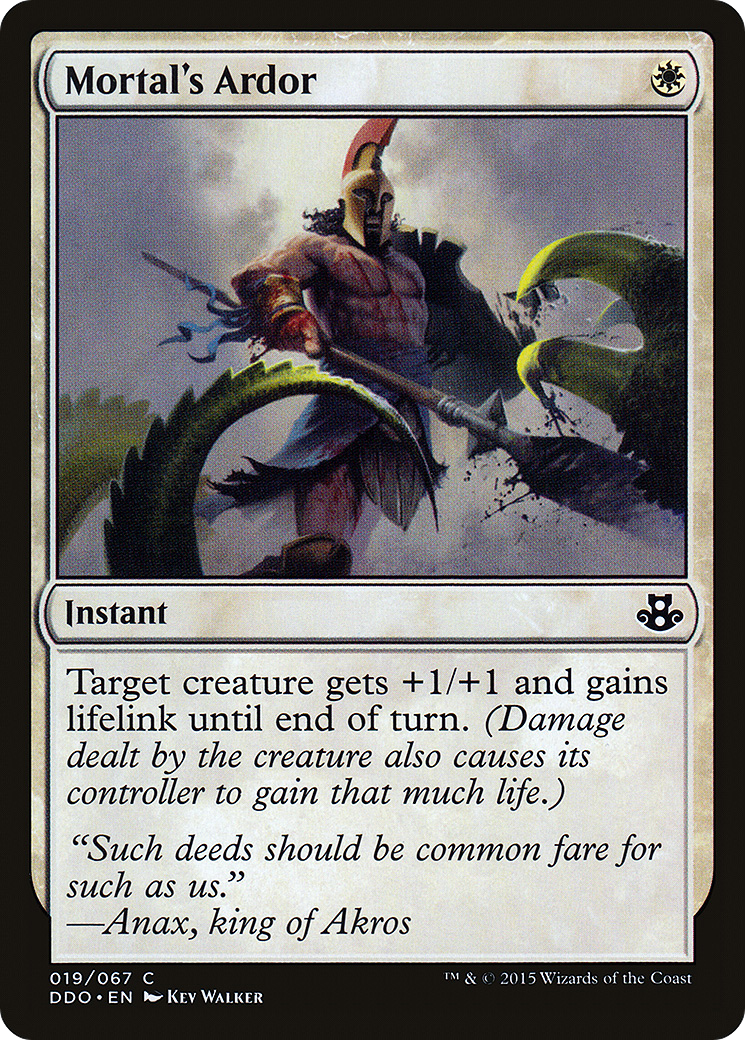 Image of Mortal's Ardor (DDO-019) - Duel Decks: Elspeth vs. Kiora