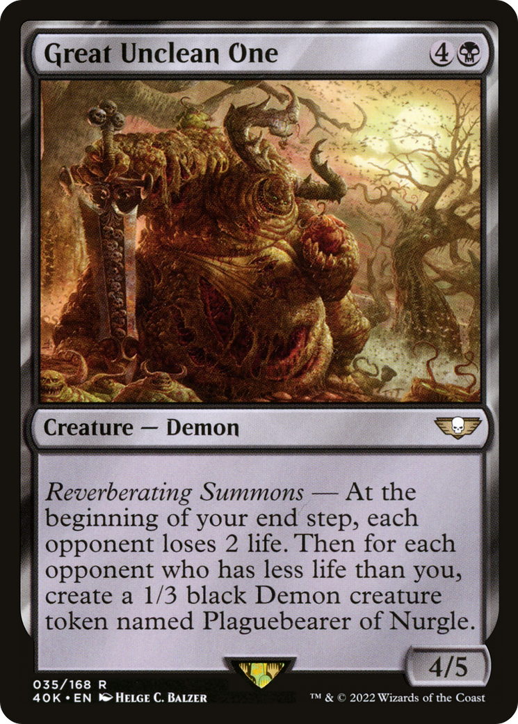 Image of Great Unclean One (40K-035) - Warhammer 40,000 Commander
