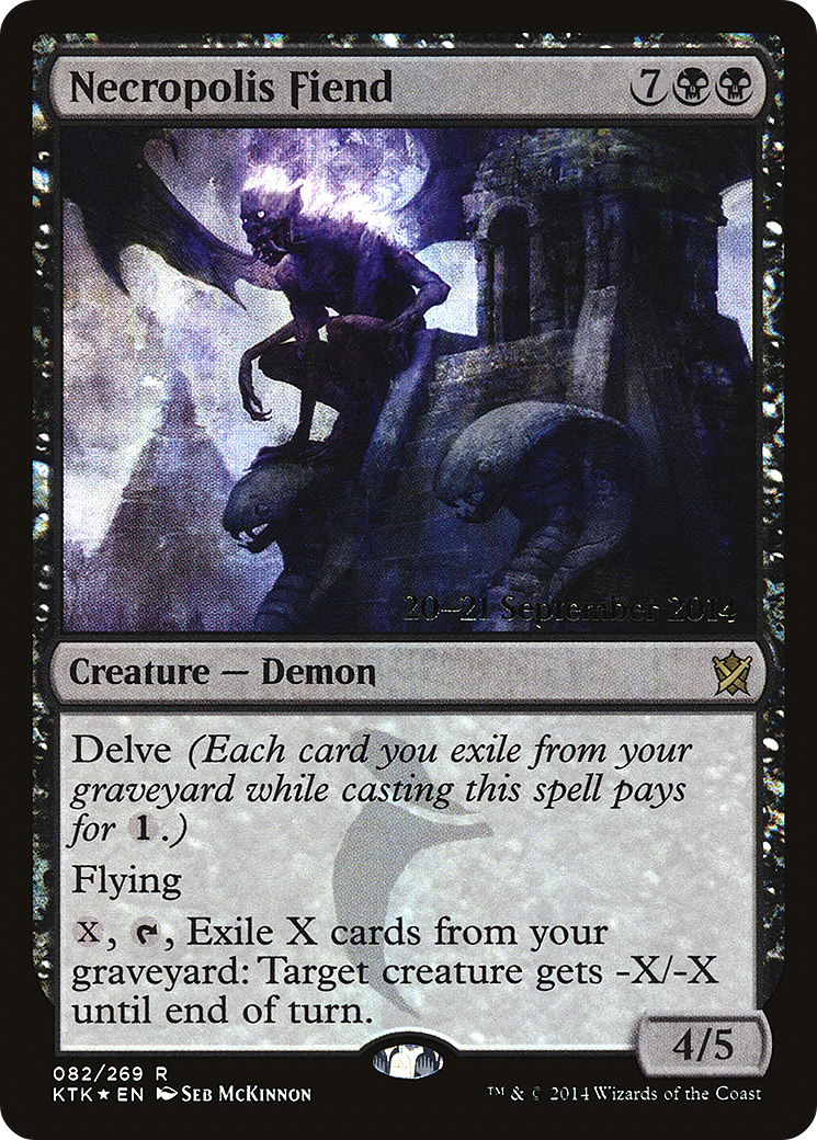 Image of Necropolis Fiend (PRE-82S) - Khans of Tarkir Promos Foil