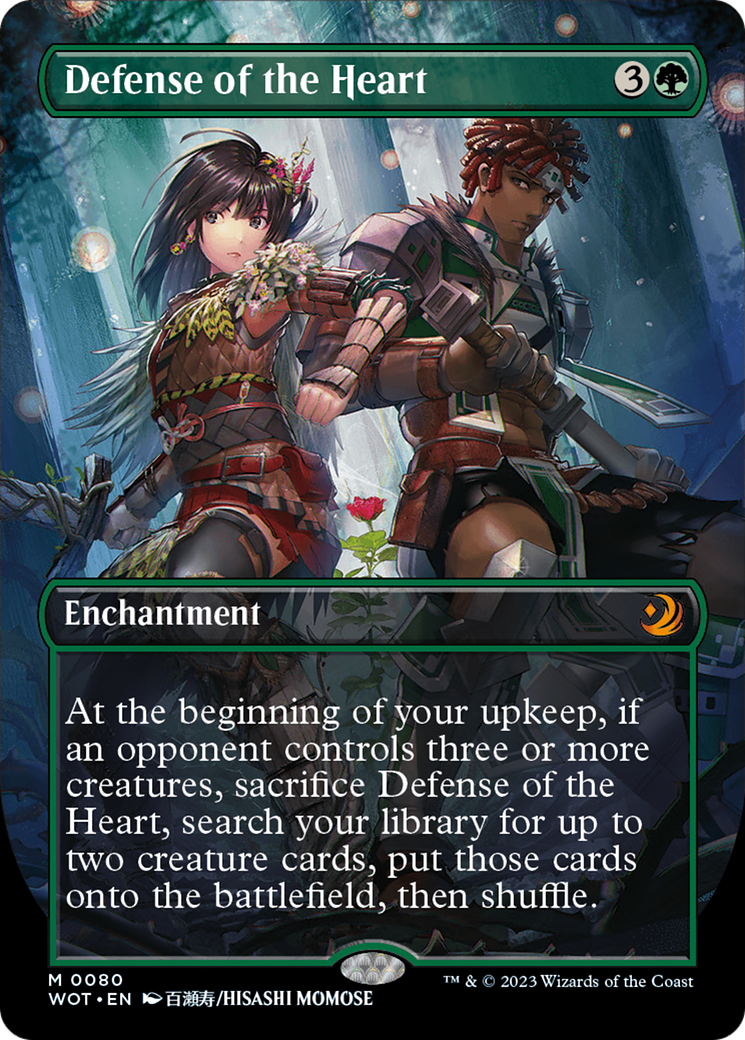 Image of Defense of the Heart (Anime Borderless) (WOT-080) - Wilds of Eldraine: Enchanting Tales (Borderless) Foil