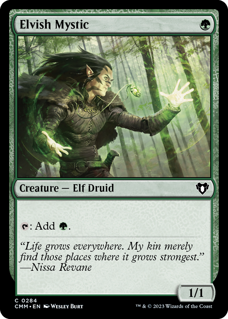 Image of Elvish Mystic (CMM-284) - Commander Masters Foil