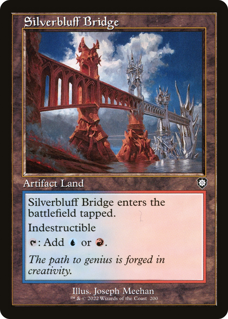 Image of Silverbluff Bridge (Retro Frame) (BRC-200) - The Brothers' War Commander