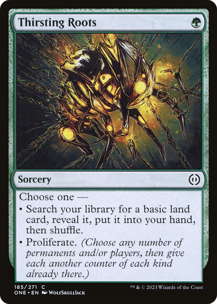 Image of Thirsting Roots (ONE-185) - Phyrexia: All Will Be One Foil