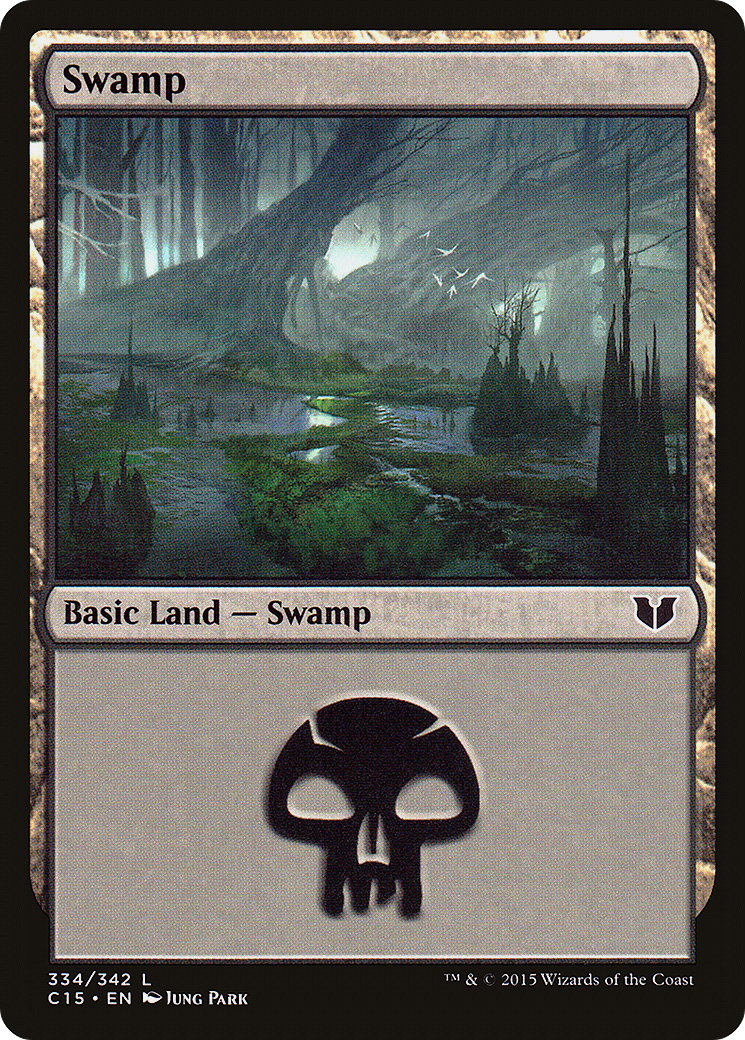 Image of Swamp (334) (C15-334) - Commander 2015