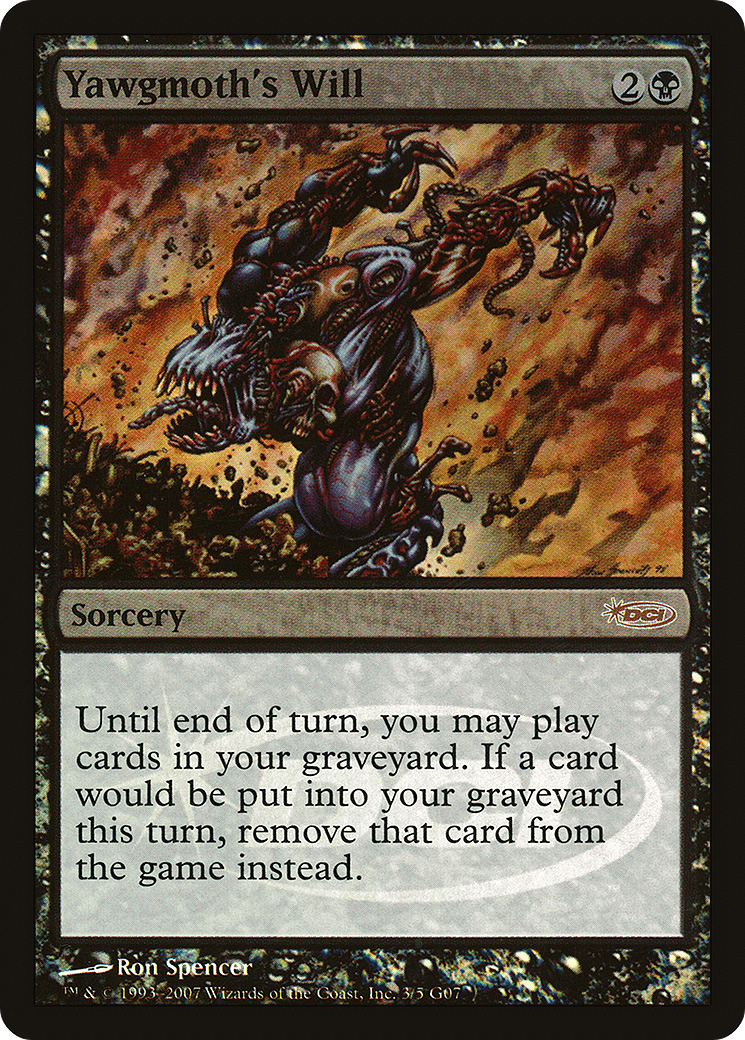 Image of Yawgmoth's Will (JDG-003) - Judge Gift Cards 2007 Foil