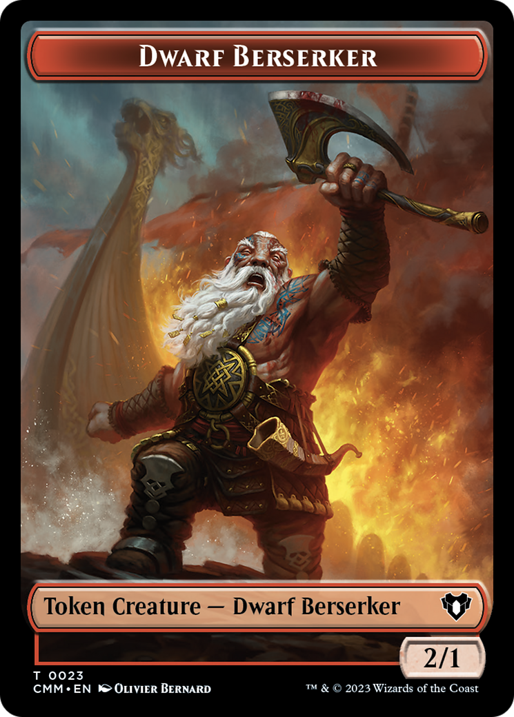 Image of Dwarf Berserker (TCMM-023) - Commander Masters Tokens Foil