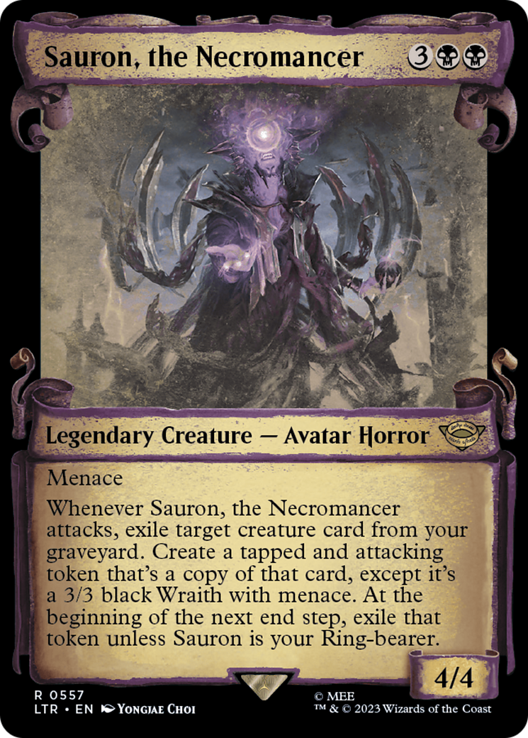 Image of Sauron, the Necromancer (Showcase Scrolls) (LTR-557) - The Lord of the Rings: Tales of Middle-earth: (Showcase) Foil