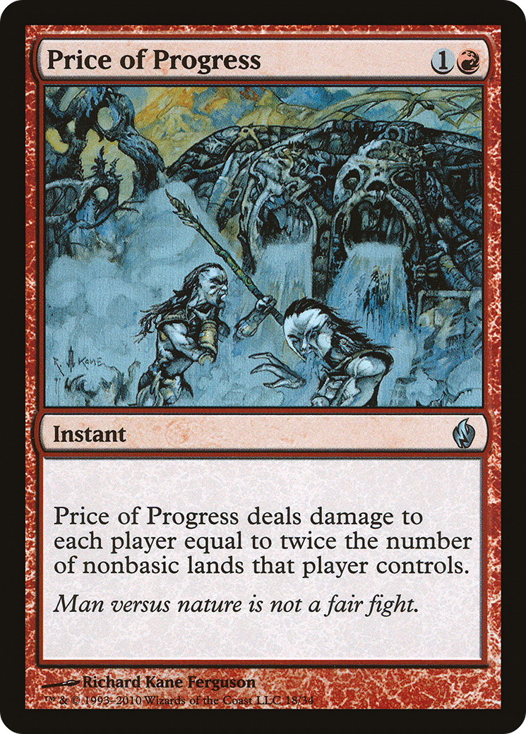 Image of Price of Progress (PD2-018) - Premium Deck Series: Fire and Lightning Foil