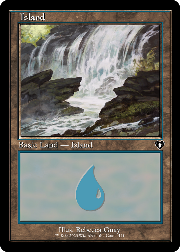 Image of Island (441) (Retro Frame) (CMM-441) - Commander Masters Foil