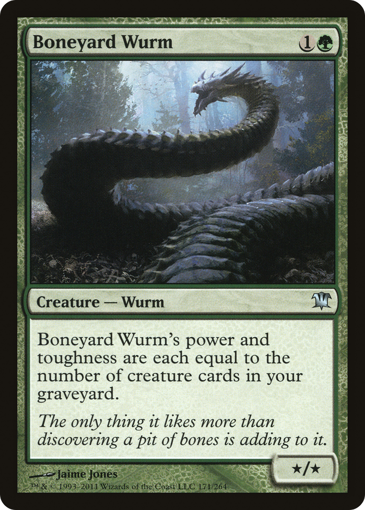 Image of Boneyard Wurm (ISD-171) - Innistrad Foil