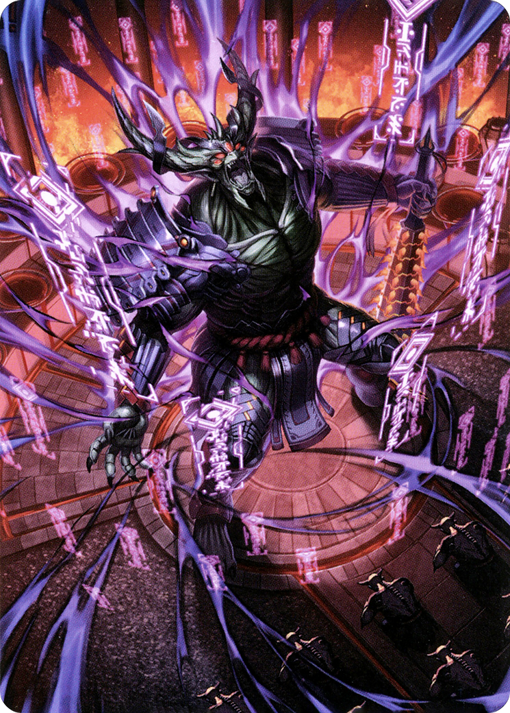 Image of Hidetsugu, Devouring Chaos // Hidetsugu, Devouring Chaos (ANEO-056) - Neon Dynasty Art Series (Borderless)