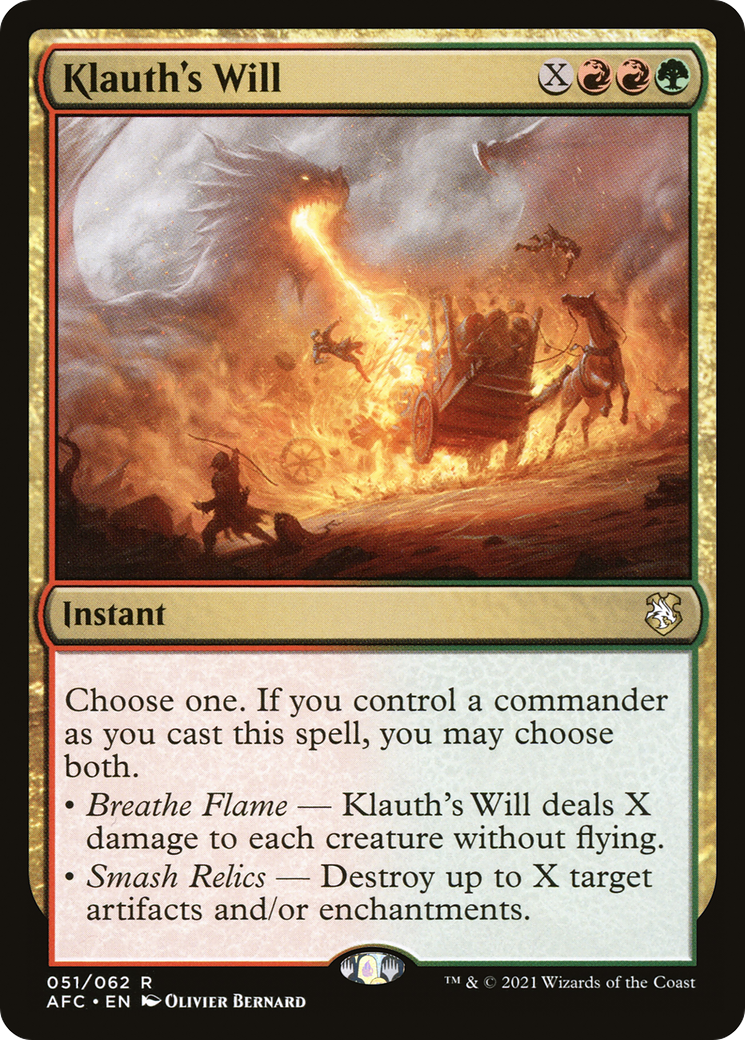 Image of Klauth's Will (AFC-051) - Forgotten Realms Commander