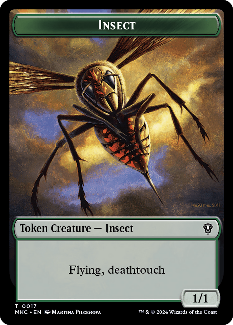 Image of Insect (TMKC-017) - Murders at Karlov Manor Commander Tokens Foil