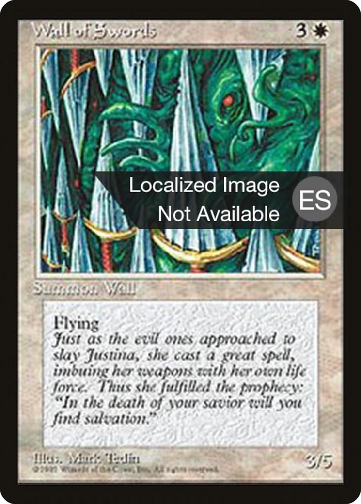 Image of Wall of Swords (4BB-) - Fourth Edition Foreign Black Border
