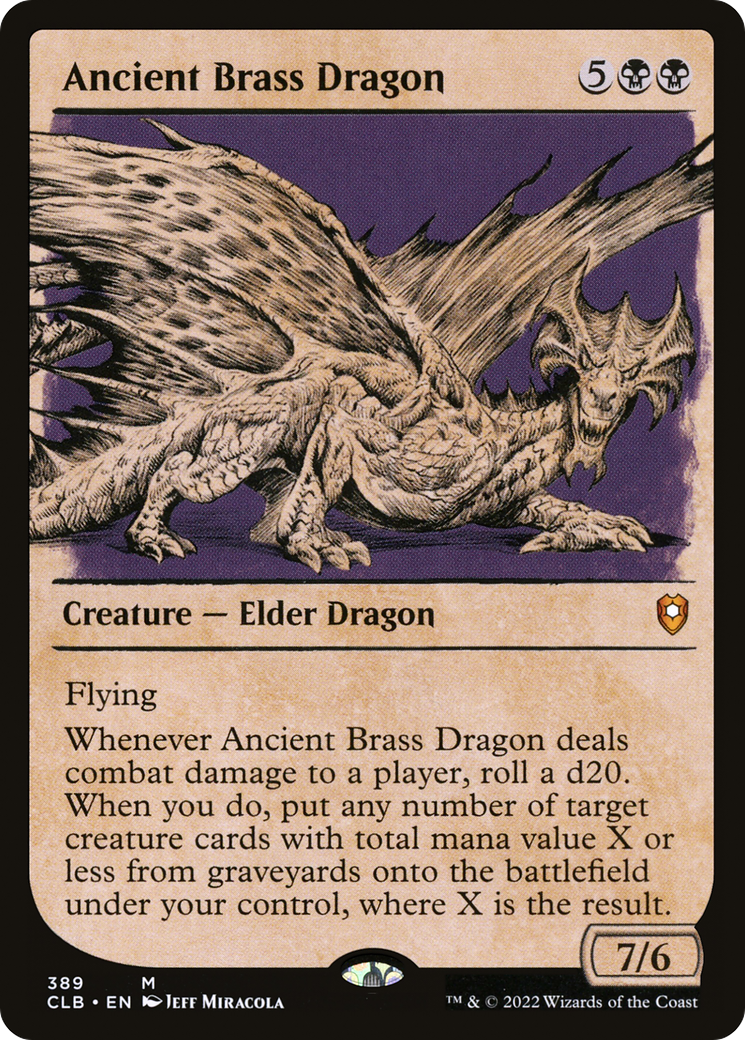 Image of Ancient Brass Dragon (Showcase) (CLB-389) - Commander Legends: Battle for Baldur's Gate: (Showcase)