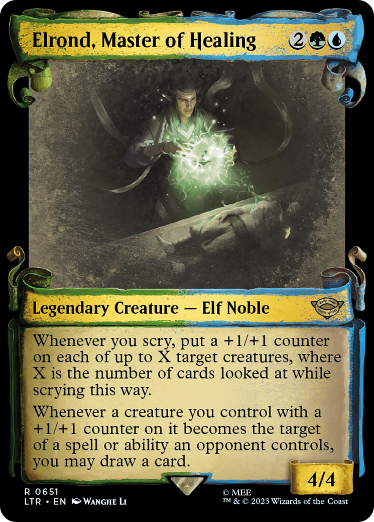 Image of Elrond, Master of Healing (Showcase Scrolls) (LTR-651) - The Lord of the Rings: Tales of Middle-earth: (Showcase)