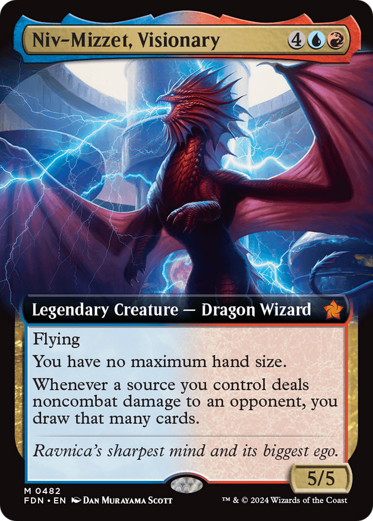 Image of Niv-Mizzet, Visionary (Extended Art) (FDN-482) - Foundations: (Extended Art) Foil