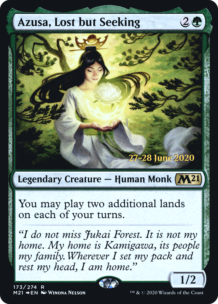 Image of Azusa, Lost but Seeking (PRE-173S) - Core Set 2021 Promos Foil
