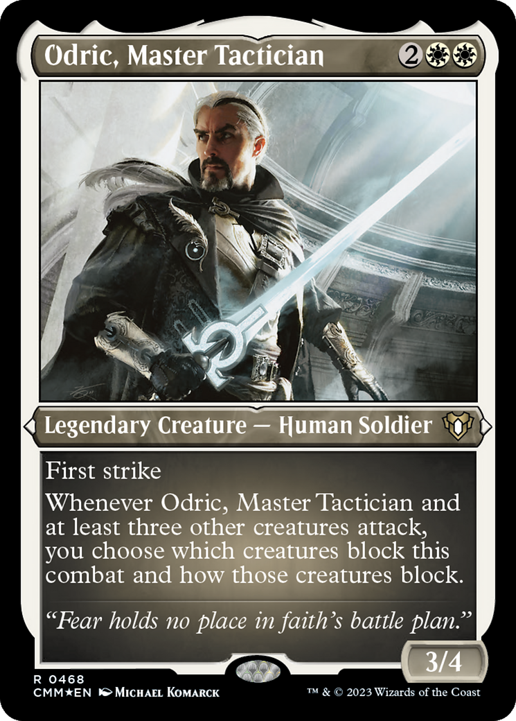 Image of Odric, Master Tactician (CMM-468) - Commander Masters Etched Foil