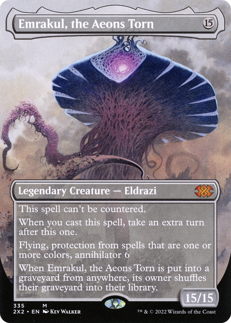 Image of Emrakul, the Aeons Torn (Borderless) (2X2-335) - Double Masters 2022 (Borderless) Foil