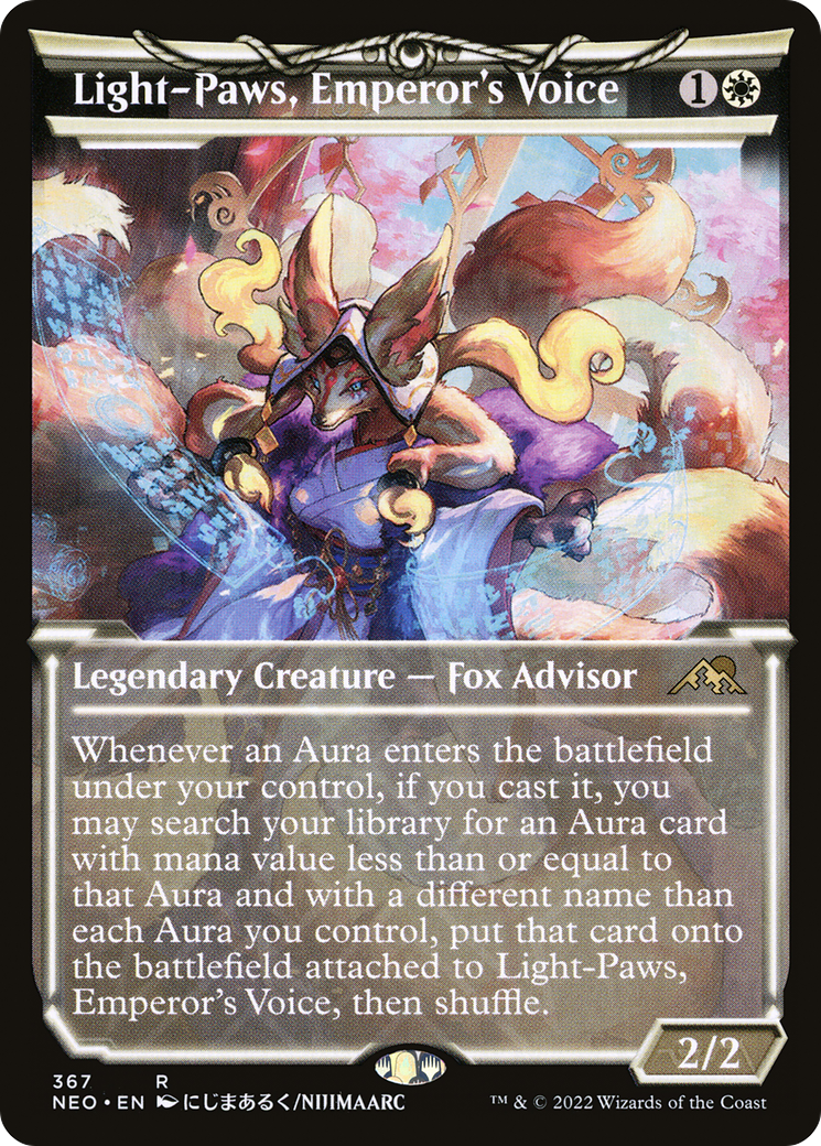 Image of Light-Paws, Emperor's Voice (Showcase) (NEO-367) - Kamigawa: Neon Dynasty: (Showcase)