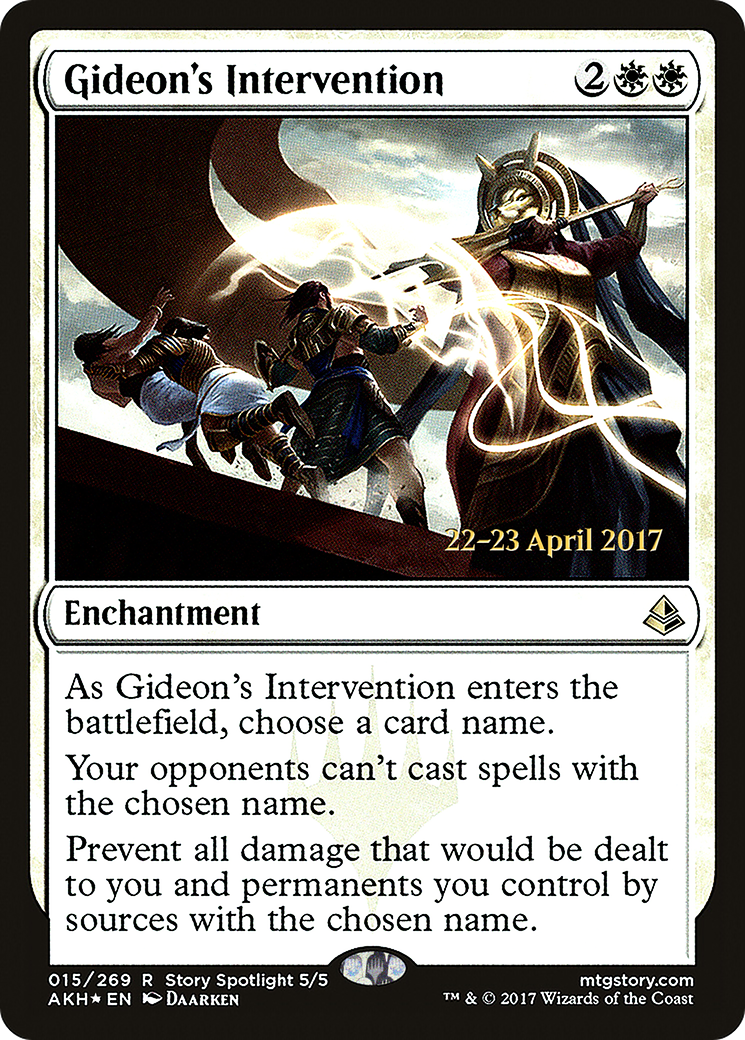 Image of Gideon's Intervention (PRE-015) - Amonkhet Promos Foil