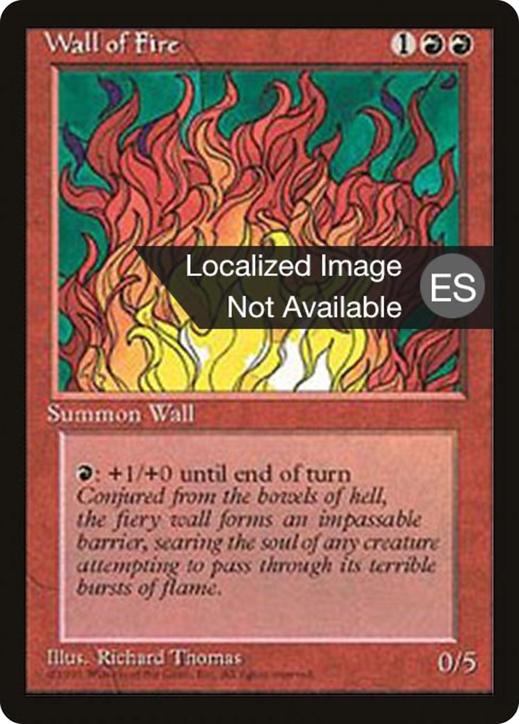 Image of Wall of Fire (4BB-) - Fourth Edition Foreign Black Border