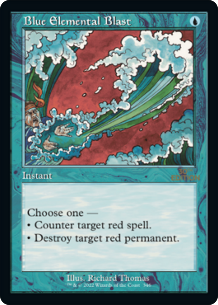 Image of Blue Elemental Blast (Retro Frame) (30A-346) - 30th Anniversary Edition