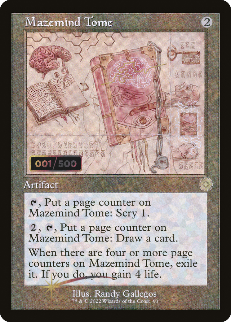 Image of Mazemind Tome (Schematic) (Serial Numbered) (BRR-093) - The Brothers' War Retro Artifacts Foil